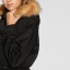 Stradivarius เสื้อฮู้ด เสื้อโค้ทฮูท กันหนาว สีดำ แต่งเฟอร์ แบรนด์ Stradivarius แต่งซับขนอุ่น (ฮู้ด&ขนเฟอร์ถอดได้ทุกชิ้นคะ) สำเนา ดำ