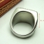 แหวนผู้ชาย แหวนเงิน แหวน เท่ ๆ Stainless Steel 316L หน้าตัด สี่เหลี่ยม ใหญ่ แกะลาย ด้านใน ดีไซน์ หมุดรอบ ของขวัญให้แฟน สุดหรู 383164
