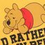 เสื้อวอร์ม สเวตเตอร์ Disney เสื้อหมีพูห์ สีเหลือง Winnie the pooh แขนยาว สีครีม ลายการ์ตูน DISNEYงานสวย มากคะ I'd rather be in bed แดง