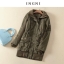 เสื้อกันหนาว สีเขียวทหาร บุขนนุ่ม ด้านใน สวยเท่ห์มากๆคะ แบรนด์เนม INGNI Japan100%