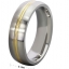 แหวนผู้ชาย แหวนเกลี้ยง แหวนเงิน Stainless Steel ดีไซน์ แหวนเงิน คาด เส้น ทอง 18 K ตรงกลาง แหวน สวย ๆ ใส่เพิ่มความดูดี 852973
