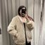 Page one เสื้อเฟอร์กันหนาว หมวกฮู้ด เสื้อขน Fluffy coat แบรนด์ page One สำเนา ดำ