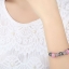 สร้อยข้อมือ Diy สไตล์ Pandora กำไลข้อมือผู้หญิง กำไลเงิน ร้อยคริสตัล Glass Bead สีชมพูหวาน ๆ จี้เงิน หมวกอังกฤษ สุดหรู 688667