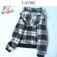 Lavisc เสื้อโค้ท กันหนาว ฮู้ด ลายchecked สีเทาดำ แบรนด์ LAVISC (JAPan) หมวกฮู้ดถอดได้คะ เทาดำ