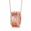 สร้อยคอผู้หญิง สร้อยทอง 18 K Rose Gold สร้อยคอ ใส่ออกงาน ห้อยจี้ รูปกรงล้อ ล้อมเพชร CZ AAA ตรงกลางเป็น รูปดาว สร้อยคอให้แฟน 165165