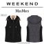 Weekend by max mara เสื้อกั๊ก กันหนาว กั๊กฮูทสีดำ แต่งขนสีขาวคอปกด้านใน แบรนด์WEEKEND (ฮูทถอดได้คะ) สำเนา ดำ