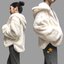 Forever21 เสื้อเฟอร์กันหนาว หมวกฮู้ด เสื้อขน แบรนด์ forever21 (FLUFFY COAT) ขาว