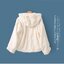 Forever21 เสื้อเฟอร์กันหนาว หมวกฮู้ด เสื้อขน แบรนด์ forever21 (FLUFFY COAT) ขาว