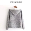Primark เสื้อวอร์ม เสื้อกันหนาว หมวกฮู้ดสีเทา ซับขนอุ่นสีขาว แบรนด์PRIMARK เทา