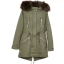 เสื้อโค้ทฮูท BERSHKAกันหนาว Parka สีเขียวแต่งขนเฟอร์ ซับขนอุ่นด้านใน (เฟอร์ & ขนอุ่นด้านใน ถอดได้คะ) งานสวย บุนวมอุ่น ใส่ติดลบได้เลยคะ Size XS/S/M/ L เขียว