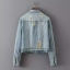 เสื้อยีนส์ แจ็คเก็ตยีนส์ฟอก แต่งเซอร์ งาน HIGHWAY JEAN สวยเท่ห์มากคะ Size S/M/L/XL ยีนส์