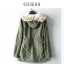 Guess เสื้อโค้ทฮู้ท กันหนาว สีเขียว บุนวมอุ่น แต่งเฟอร์ งานแบรนด์ GUESS แท้จ้า (ขนเฟอร์ถอดได้คะ ) เขียว