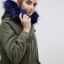 BERSHKA เสื้อโค้ท โค้ทฮูท กันหนาว เสื้อparka ฮูท กันหนาวสีเขียว แบรนด์เนมBERSHKA แต่งเฟอร์ สีแดง ซับขนอุ่นสีแดง งานสวย มากคะ Size XS/S/M/L/2L/3L เขียว เฟอร์แดง
