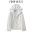 Forever21 เสื้อเฟอร์กันหนาว หมวกฮู้ด เสื้อขน แบรนด์ forever21 (FLUFFY COAT) ขาว