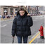 เสื้อกันหนาว เสื้อฮู้ดเฟอร์ บุนวมอุ่น (padded puffer coat) ดำ /ขาว