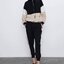 Zara กางเกงวอร์ม ZARA แต่งขาจั๊ม ดำ