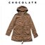 Chocolate เสื้อฮู้ด เสื้อแจ็คเก็ต เสื้อแจ็คเก็ต ผู้หญิง แบรนด์ CHOCOLATEเขียวทหาร สวย เท่ห์ มาก คะ Size ดำ