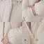 เสื้อกันหนาว บุนวมอุ่น แต่งเฟอร์ ฮู้ด สีขาวออฟไวท์ แบรนด์ Olive des olive ทรงบอมเบอร์ bomber jacket นู้ด