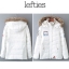 Lefties เสื้อโค้ทกันหนาว ขนเป็ด กันหนาวฮูทเฟอร์ ขนเป็ดสีขาว แบรนด์สเปน LEFTIES Outwear แท้ 100%ฮูท&เฟอร์ถอดได้ทุกจุดเลยคะ) งาน สวย น่ารักมากคะS/M/L สำเนา ขาว