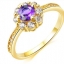 แหวนทอง ฝังเพชร พลอย อเมทิสต์ สีม่วง แหวนทอง 18 K ทำลายเป็น ช่อดอกไม้ เพชร ล้อม คริสตัลแท้ ออสเตเรีย สุดหรู ใส่ออกงาน กลางคืน สวยหรู 688607_1