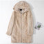 Zara เสื้อเฟอร์กันหนาว หมวกฮู้ด เสื้อขน FLUFFY Coat แบรนด์ Zara ดำ / เบจ