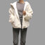 Forever21 เสื้อเฟอร์กันหนาว หมวกฮู้ด เสื้อขน แบรนด์ forever21 (FLUFFY COAT) ขาว