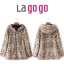 La gogo เสื้อกันหนาว เสื้อโค้ท แต่งขน ลายเสือ เสื้อขน เสื้อคลุม แบรนด์เนม La Go Go แท้100%สวยหรู ไซส์ S/M/L ลายเสือ
