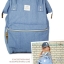 กระเป๋า เป้ สะพายหลัง ANELLO Square Rucksack •เนื้อผ้าDenim Blue •งานเทพ งาน Top mirror เป๊ะทุกจุดคะ•มีซิบหลัง Mini size : กxสxหน :23x35x14cm