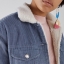 Bershka เสื้อกันหนาว เสื้อแจ็ค เนื้อลูกฟูก แต่งซับขนอุ่น สีขาวด้านใน แบรนด์ BESHKAงานสวย น่ารักมากคะ