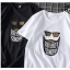 เสื้อยืดคอกลม สีขาวสกรีนลาย L/XL ขาว