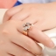 แหวน Stainless Steel แหวนสี Rose Gold ทองแดง แหวนผู้หญิง แยกเป็น 3 วง ดีไซน์ประกอบ กันเป็น ดอกโคลเว่อร์ ฝังเพชร สุดหรู มีดีไซน์ 495624