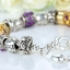 สร้อยข้อมือ Diy สร้อยข้อมือ Charm สไตล์ Pandora เงิน สลับ ทอง สลัก Best Friend เหมาะสำหรับ ให้วันเกิดเพื่อน ฝังคริสตัล อเมทิส สีม่วง หรู 6042295