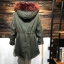 BERSHKA เสื้อโค้ท โค้ทฮูท กันหนาว เสื้อparka ฮูท กันหนาวสีเขียว แบรนด์เนมBERSHKA แต่งเฟอร์ สีแดง ซับขนอุ่นสีแดง งานสวย มากคะ Size XS/S/M/L/2L/3L เขียว เฟอร์แดง