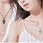 สร้อยคอ คู่รัก ปีกนก สีขาว ดำ ตกแต่งด้วยเพชร หัวใจสีแดง ทับทิม สวยหรู ใส่เป็นคู่ ของขวัญวันครบรอบ 752381