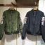 เสื้อนอก เสื้อคลุมกันหนาว เสื้อไฟท์ สีดำ แต่งลายปักช่วงแขน Size M/L
