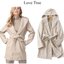 Love tree เสื้อโค้ทกันหนาว เสื้อโค้ทฮู้ด overcoat belt coat โค้ทวูล สีชมพู แบรนด์ LOVE TREE สำเนา ชมพู