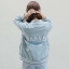 เสื้อแจ็คเก็ต เสื้อเบสบอล เสื้อนอก สีฟ้าอ่อน แบรนด์เนม LO-CO เกาหลี งานสวย เท่ห์ แนวๆ คะ size S/M/L