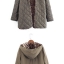 เสื้อนอก เสื้อโค้ทกันหนาว แต่งฮูท ติดเฟอร์ (ขนเฟอร์สีน้ำตาล) แบรนด์เนม EURO MODAแท้ ซับขนอุ่นลายเสือ (ขนด้านในถอดใส่ได้ทั้งตัวคะ) Size M/L ดำ