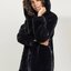 Zara เสื้อเฟอร์กันหนาว หมวกฮู้ด เสื้อขน FLUFFY Coat แบรนด์ Zara ดำ / เบจ