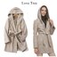 Love tree เสื้อโค้ทกันหนาว เสื้อโค้ทฮู้ด overcoat belt coat โค้ทวูล สีชมพู แบรนด์ LOVE TREE สำเนา ชมพู