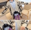 เสื้อหนาว ไหมพรมแซมดิ้นเงิน ลายถักชนเผ่า ชายแต่งพู่ งานZARA KNIT