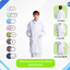 Lab Coat เสื้อคลุมพร้อมหมวกคลุม-ซิปหน้ากันไฟฟ้าสถิตย์ 8 สี Size S-7XL