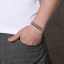 สร้อยข้อมือ สแตนเลสแท้ ลายโซ่ เงิน ทอง Rose gold ฝังแม่เหล็กปรับสมดุล เพื่อสุขภาพ กว้าง 12 mm แบบเท่ ๆ 400499