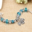 สร้อยข้อมือ Diy สร้อยข้อมือ สไตล์ pandora ห้อย จี้ นกฮูก สัญลักษณ์ ของโชคดี คริสตรัล ชมพู ฟ้า ม่วง 920241