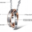 สร้อยคอคู่รัก สร้อยคอ ผู้หญิง ผู้ชาย สร้อยคอ stainless steel ห้อย จี้แหวนคู่ สีดำ ผู้ชาย สี Rose Gold ทองเแดง ผู้หญิง ติด เพชร CZ สุดหรู 789415