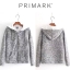 Primark เสื้อวอร์ม เสื้อกันหนาว หมวกฮู้ดสีเทา ซับขนอุ่นสีขาว แบรนด์PRIMARK เทา