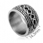 แหวนผู้ชาย แหวนเงิน แหวน เท่ ๆ Stainless Steel 316L ดีไซน์ แกะลาย เป็น เส้นเชือก ไขว้กัน แหวนสวย ๆ ของขวัญให้แฟน สุดหรู 301414