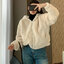 Page one เสื้อเฟอร์กันหนาว หมวกฮู้ด เสื้อขน Fluffy coat แบรนด์ page One สำเนา ดำ