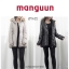 เสื้อกันหนาว ฮูท กันหนาวฮูทเฟอร์ สีเทาอ่อน บุนวมอุ่น แบรนด์เนม เยอรมัน MANGUUN COLLECTION ขนเฟอร์น้ำตาลอ่อน ฟูใหญ่นุ่ม (หมวกฮูท&เฟอร์ ถอดได้ทุกจุดคะ) งาน สวยหรู มากคะ S/M/L/XL/XXL
