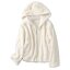 Forever21 เสื้อเฟอร์กันหนาว หมวกฮู้ด เสื้อขน แบรนด์ forever21 (FLUFFY COAT) ขาว